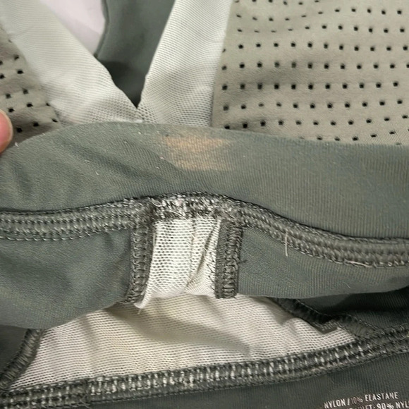 AERIE Bundle of Two Sports Bras Steel Blue Olive Green Stretch M As Is - Picture 8 of 12